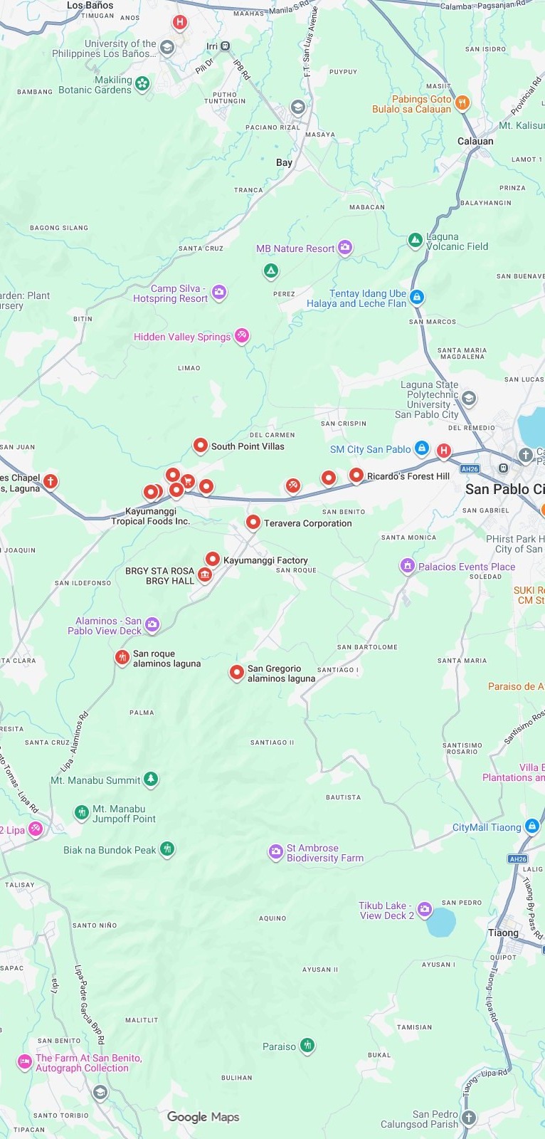 Map of 0754 Purok 3, Santa Rosa, Alaminos, Laguna 4001, Philippines
